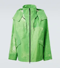 x On hooded technical jacket