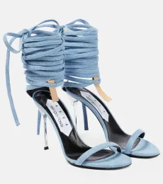 x Sergio Rossi Marquise denim sandals x Sergio Rossi Marquise denim sandals