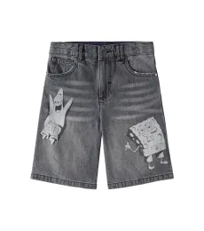 x SpongeBob printed denim shorts x SpongeBob printed denim shorts