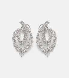 Y-Couture 18kt white gold drop earrings with diamonds