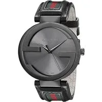 YA133206 Interlocking 42mm Red and Green Pattern Strap Unisex Watch