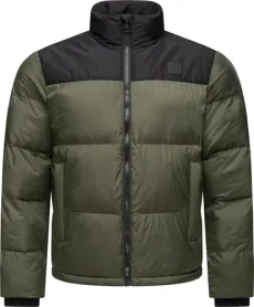 YOUMODO Men's Winter Jacket Warm Quilted Jacket in Trendy Retro Colourblocking Look S-3XL, dark olive, L YOUMODO Men's Winter Jacket Warm Quilted Jacket in Trendy Retro Colourblocking Look S-3XL, dark olive, L