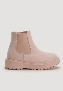 Younger Girls Pink Nubuck Chelsea Boots