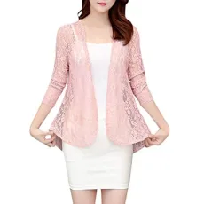 YTZL Women's Cardigan Lace Cardigan Summer Jacket Lightweight Open Long Sleeve Jacket Lace Elegant Festive Summer Shoulder Jacket Bolero Jacket Short Top Festive Elegant Lace Bolero, pink, XXL YTZL Women's Cardigan Lace Cardigan Summer Jacket Lightweight Open Long Sleeve Jacket Lace Elegant Festive Summer Shoulder Jacket Bolero Jacket Short Top Festive Elegant Lace Bolero, pink, XXL