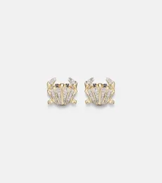 Yvonne LÃon Crabe Coquillage 9kt gold earrings with diamonds Yvonne LÃon Crabe Coquillage 9kt gold earrings with diamonds