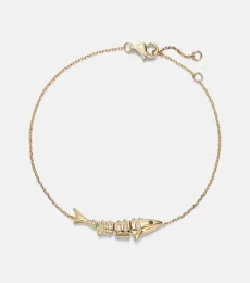 Yvonne LÃon Marlin 9kt gold chain bracelet with diamonds