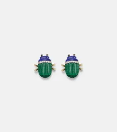 Yvonne LÃon ScarabÃe 9kt gold earrings with gemstones