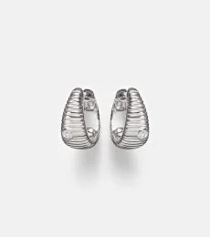 Yvonne Léon Boucles d'oreilles Berlingot Nano en or blanc 9 ct et diamants Yvonne Léon Boucles d'oreilles Berlingot Nano en or blanc 9 ct et diamants