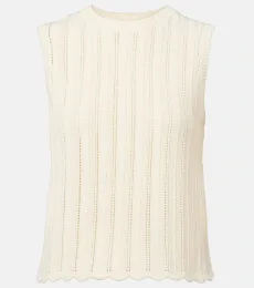 Zabou scalloped pointelle cotton top Zabou scalloped pointelle cotton top