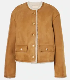 Zanie shearling-lined suede jacket Zanie shearling-lined suede jacket