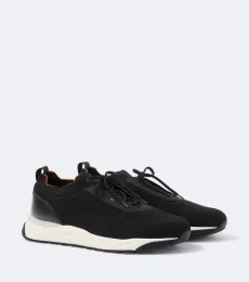 Zapatillas de punto con piel Zapatillas de punto con piel
