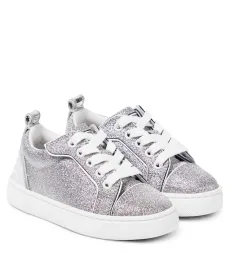 Zapatillas Funnyto de piel con glitter
