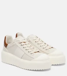 Zapatillas H-stripes de lona y piel Zapatillas H-stripes de lona y piel