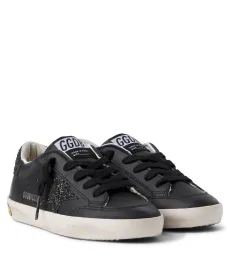 Zapatillas Super Star de piel con glitter Zapatillas Super Star de piel con glitter