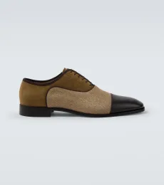 Zapatos oxford Greggory de terciopelo, sarga y piel Zapatos oxford Greggory de terciopelo, sarga y piel