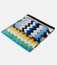 Zig Zag set of 2 cotton terry towels