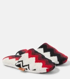 Zigzag cotton terry house shoes Zigzag cotton terry house shoes