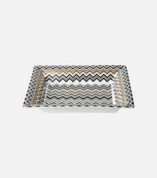 Zigzag Gold decorative tray