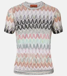 Zigzag lamÃ T-shirt