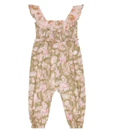 Zimmermann Kids Jeannie floral cotton jumpsuit Zimmermann Kids Jeannie floral cotton jumpsuit