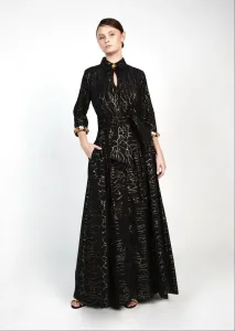 Zinnia Jacquard Shirt Gown. Zinnia Jacquard Shirt Gown.