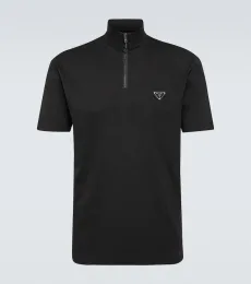 Zip-up Polo Shirt