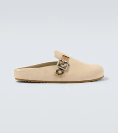 Zuecos Urchin de ante con Burberry Check Zuecos Urchin de ante con Burberry Check
