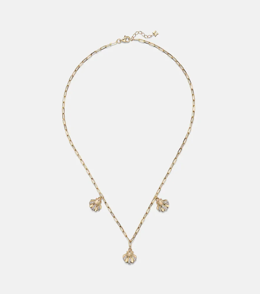 3 Petite Venus Shell 14kt gold (5851000) necklace with diamonds