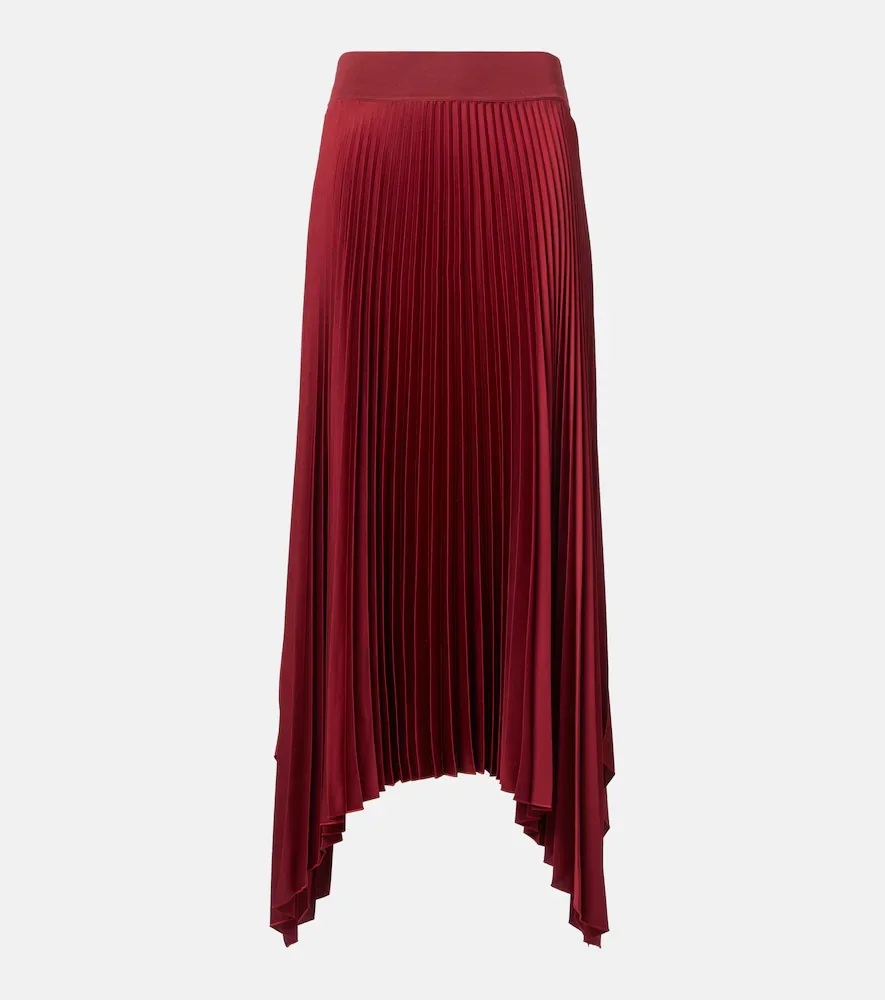 Ade plissÃ crÃªpe midi skirt
