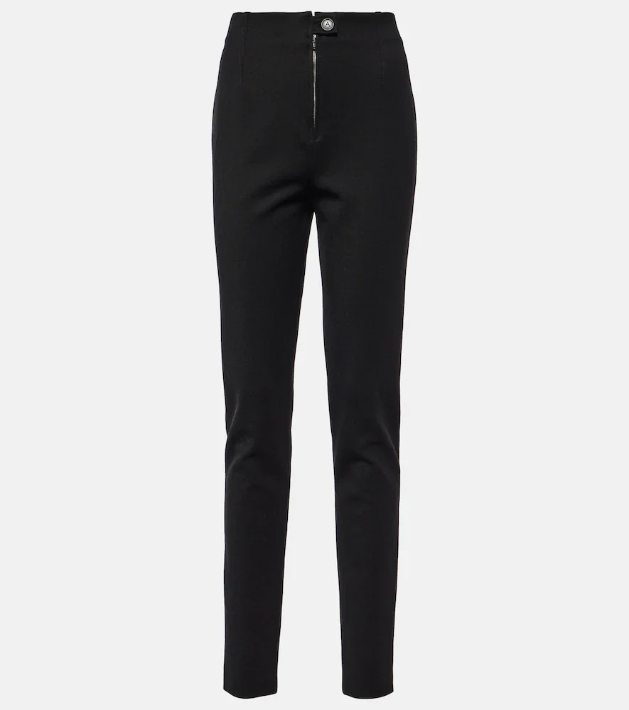 Alaïa Leggings de gabardina de tiro alto