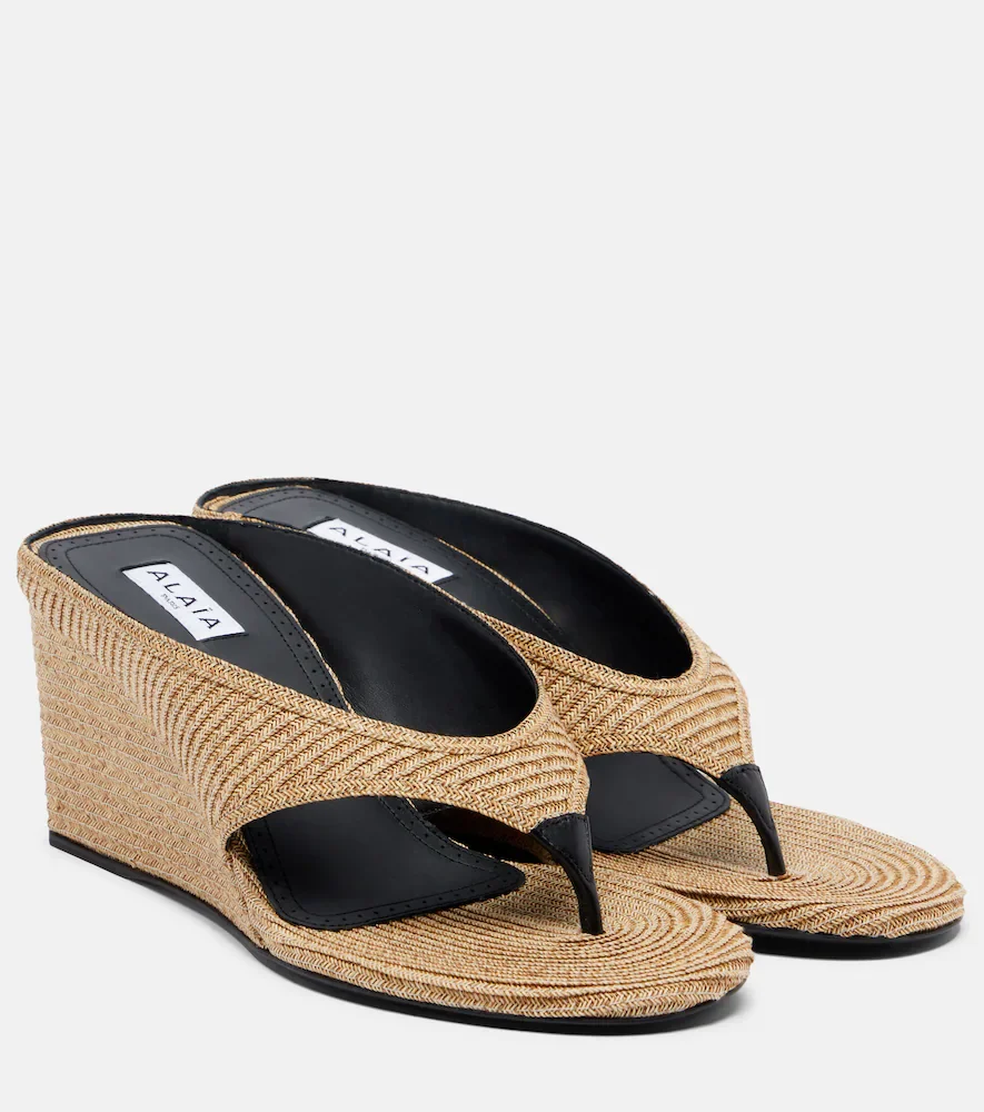 Alaïa Mules compensées Cube