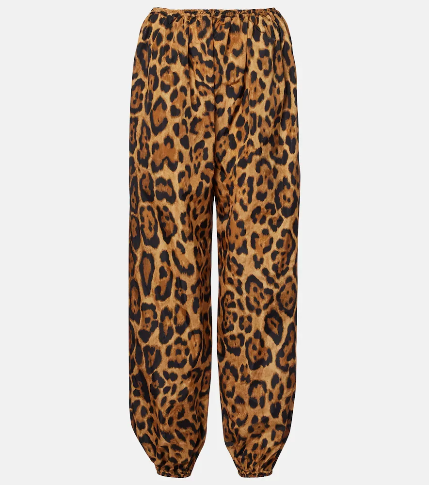 Alaïa Pantalon fuselé à imprimé léopard