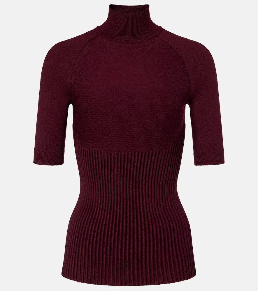 Alaïa Top acanalado en mezcla de lana