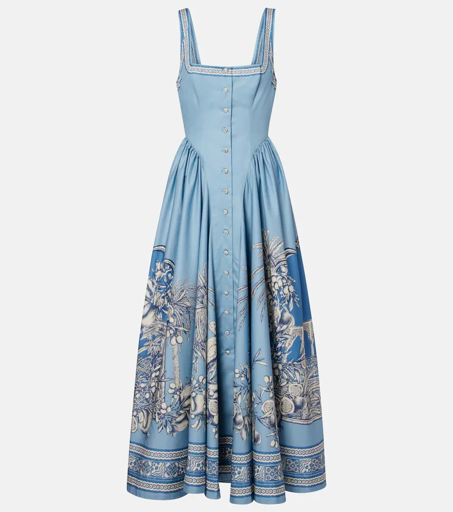 AlÃmais Villa Romantica cotton midi dress