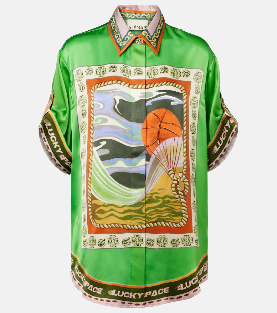 Alémais Camisa Lucky Pace de seda estampada