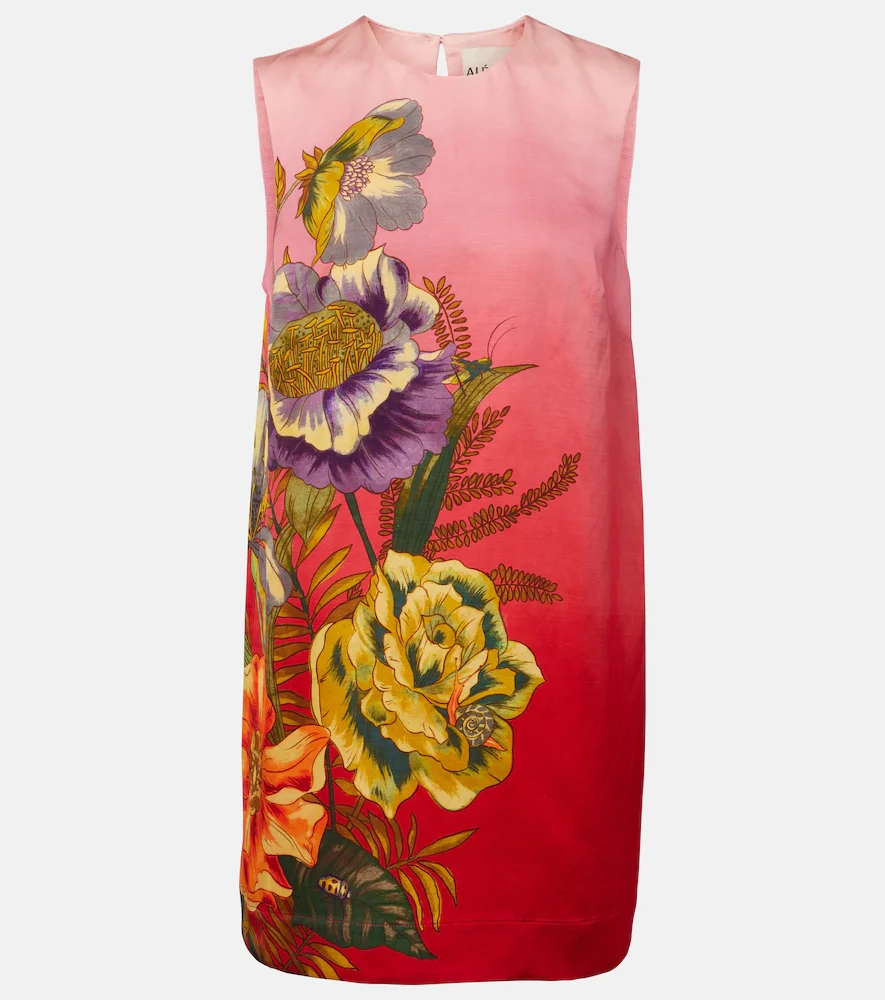 Alémais Inez ombré linen-blend minidress