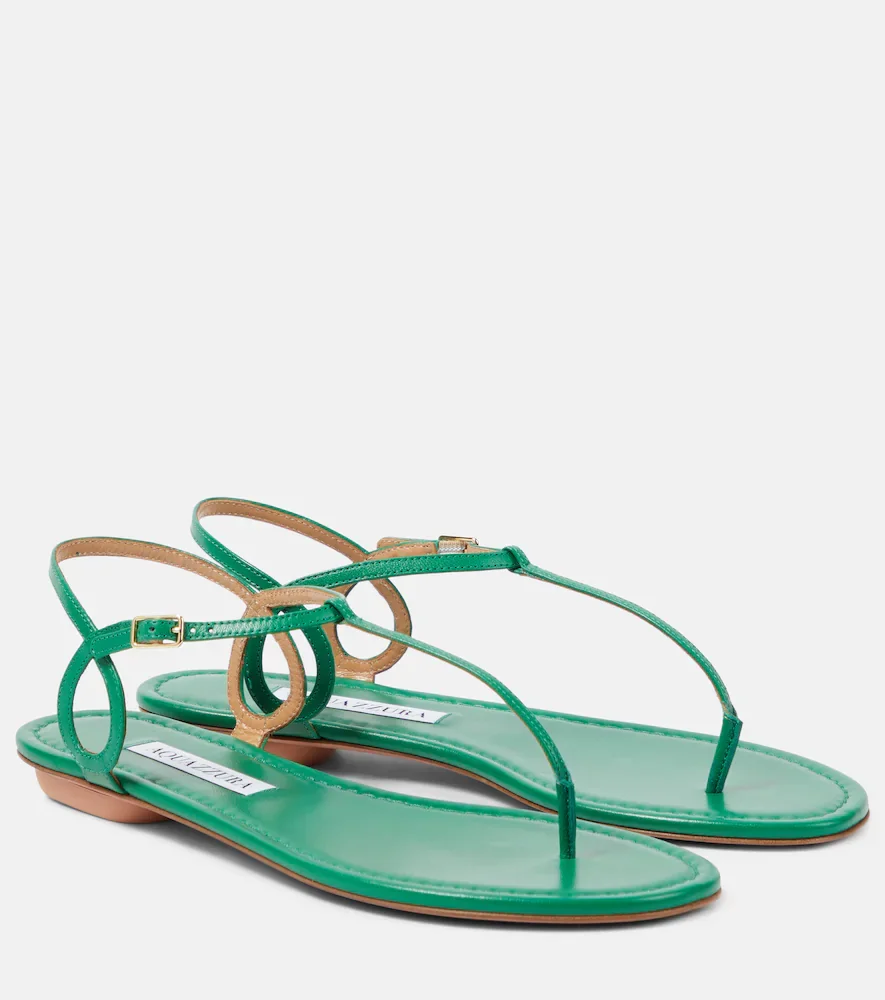 Almost Bare leather thong sandals