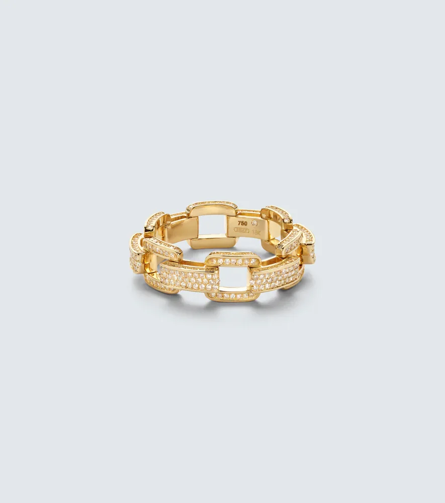 Anillo Deco Link de oro de 18 ct (7501000) con diamantes