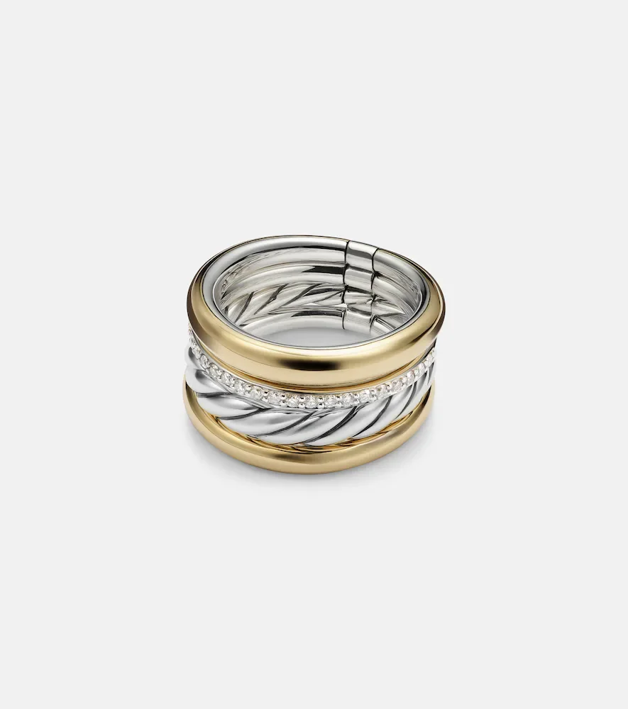 Anillo DY Mercer de oro de 18 ct y plata de ley