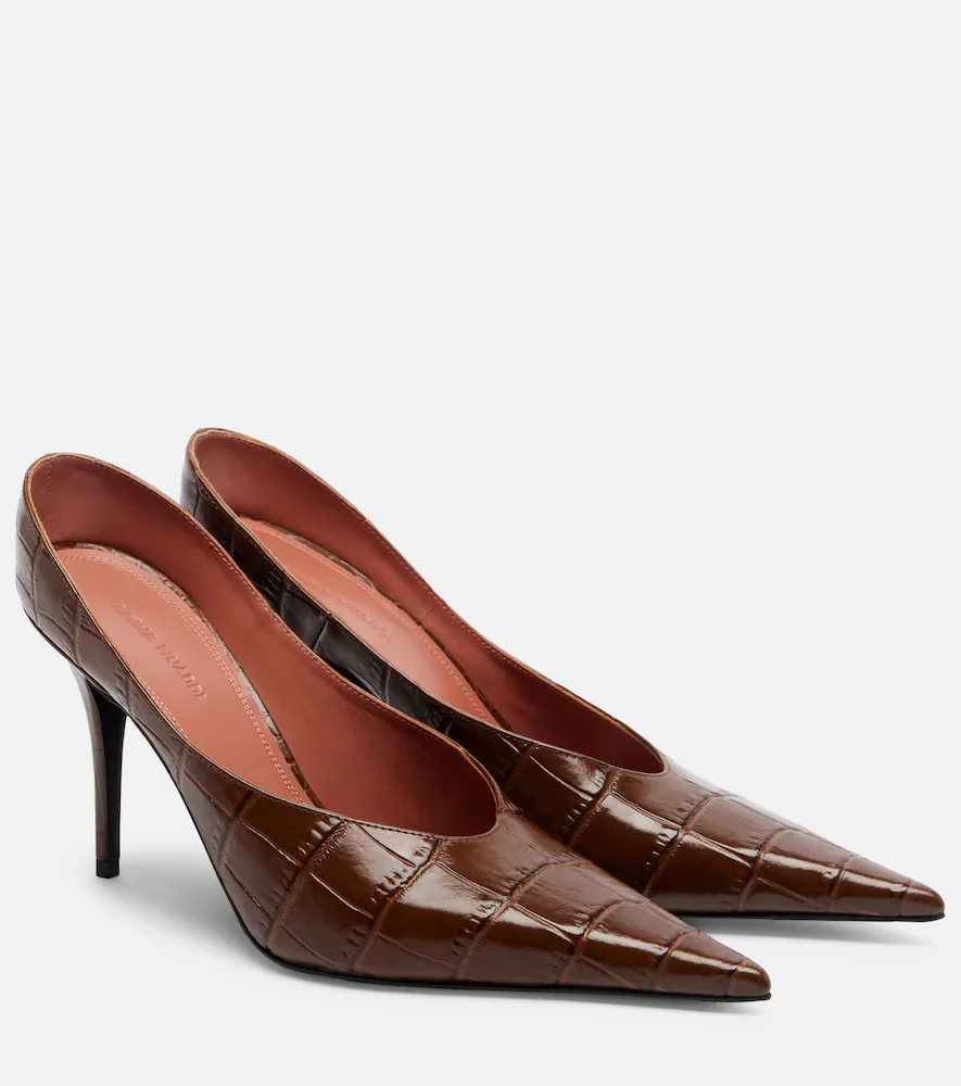 Anok croc-effect leather pumps