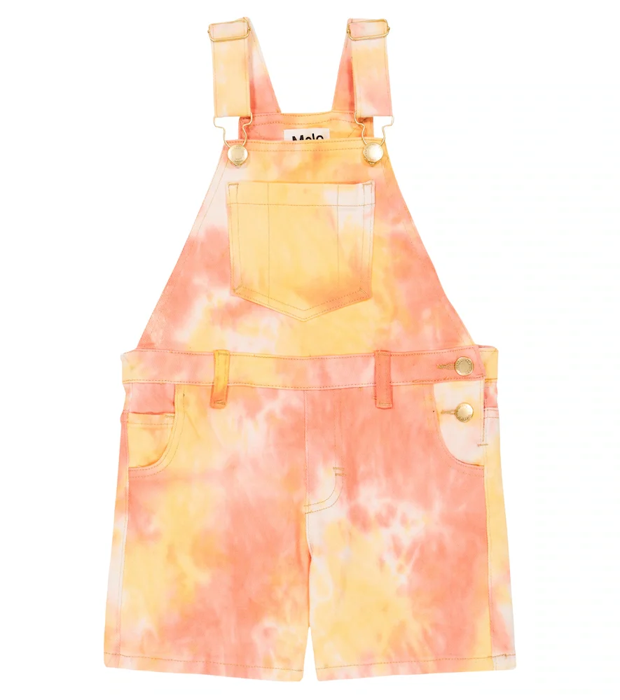 Ansonia tie-dye denim overalls