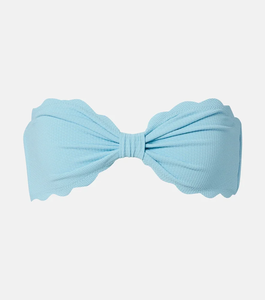 Antibes scalloped bikini bandeau top