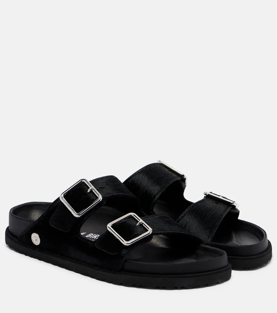 Arizona calf hair slides