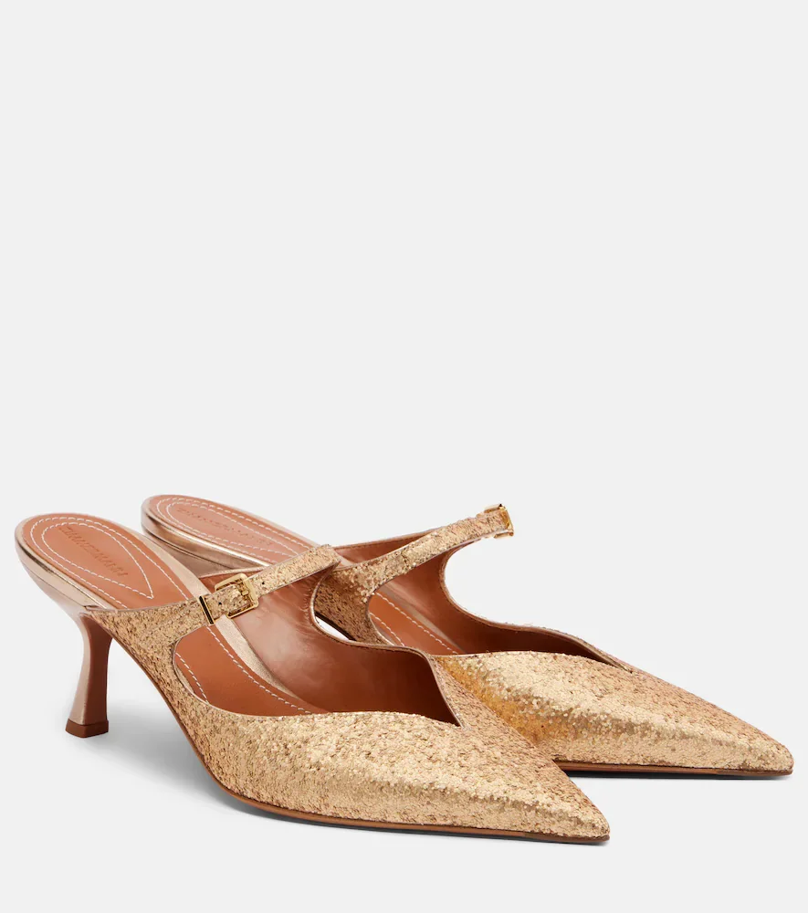 Aura 65 glitter mules