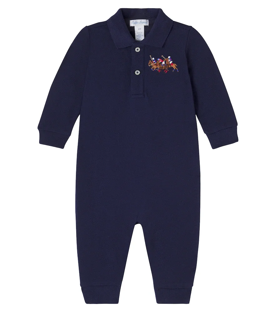 Baby embroidered cotton onesie