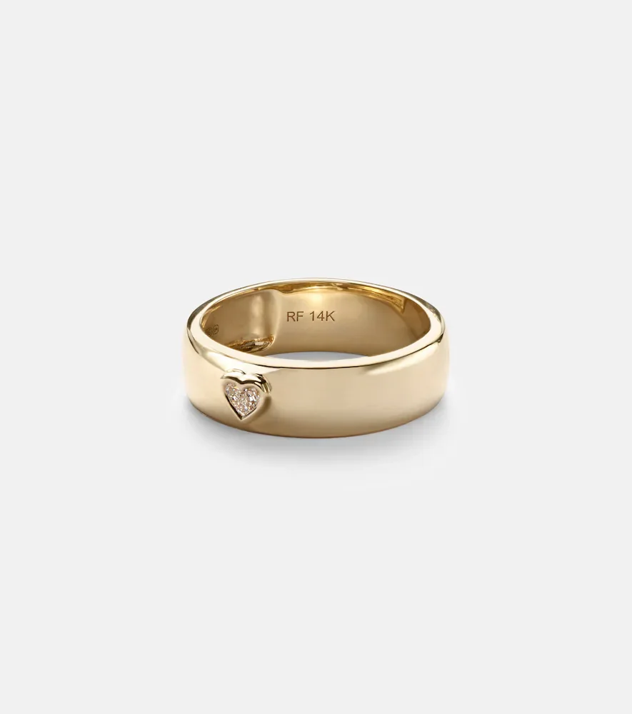 Bague en or 14 ct et diamants