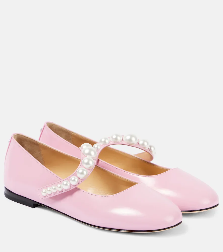 Ballerines Mary Jane Sirene en cuir à perles