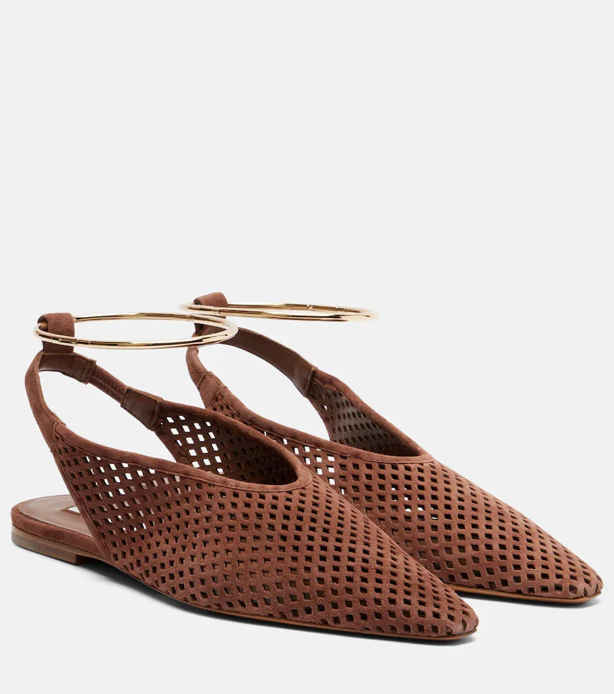 Ballerines slingback en daim