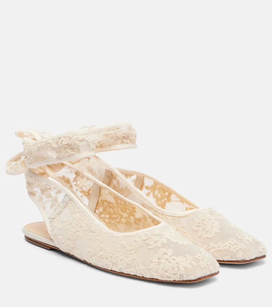 Ballerines slingback en dentelle
