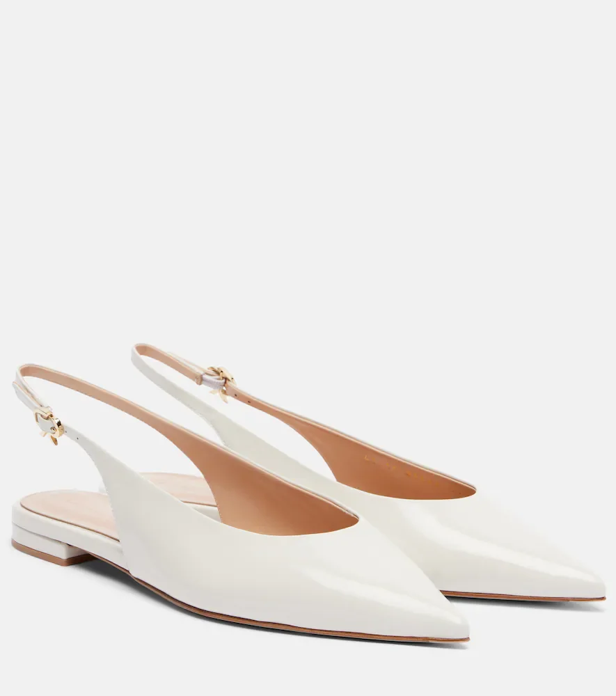 Ballerines slingback Robbie en cuir verni